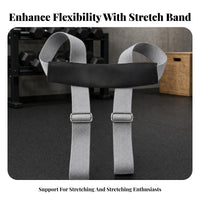 Padded Stretching Strap Woven Textile Stretching Strap with Loops Metal Buckles Fitness Equipment Long