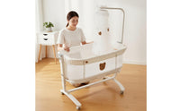 Co-Sleeper Bassinet Multi-Functional Mobile Bassinet Portable Baby Crib Adjustable Height Portable Co Sleeper Foldable