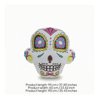 Colorful Inflatable Sugar Skull Vibrant Sugar Skull Inflatable Printed Inflatable Lightweight for Porch