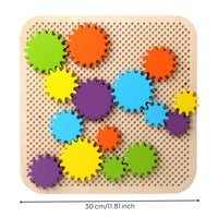 Rotating Gear Block Set Problem Solving Interlocking Gear Building Toy Hands-on Learning for Children Aged 3-6, Preschoolers