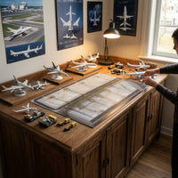 Model Airplane Display Base Premium Airport Diorama Accurate Airport Diagram Sheet for Hobby Rooms