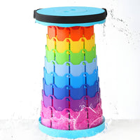 Rainbow Folding Stool Thickened Travel Stool Reinforced Seating for Outdoor, Camping