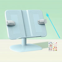 Adjustable Book Stand Sturdy with Page Clips Stable Desktop Book Holder for Kids, Bedside