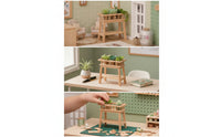 Dollhouse Flowers stand Finish Dollhouse Display Rack Decorative Furniture for Hobbyists, Tabletop Scenes