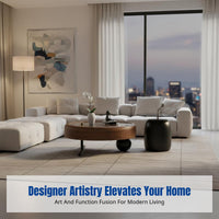 Round Coffee Table Set, Modern Minimalist, Artistic, Luxury Design, Small Space Living Room