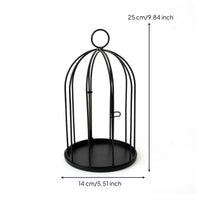 Decorative Birdcage Domed Metal Display Cage Hanging Round Bird Cage for Table Decor