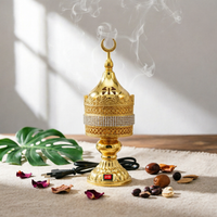 Metal Electric Incense Burner Decorative Electric Incense Burner Flameless for Living Room