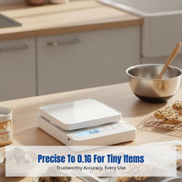 High-Precision Electronic Kitchen Scale, Food Scale, 0.1g Accuracy, Multi-Unit, Portable, LCD, Baking