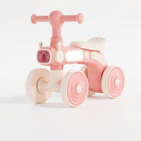 Stable Four-Wheel Balance Bike Anti-Rollover 4-Wheel Balance Bike Quiet Tires for Young Children