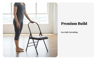 Foldable Iyengar Mind-Body Practice Chair Stable and Long-Lasting Iyengar Auxiliary Chair Sturdy Mind-Body Practice Backbend Prop Heavy Duty for Beginners, Home Gym