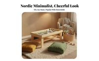 Modular Brick Table Solid Wood Construction Multi-Functional Play Table Rounded Corners Convertible Study Desk for Kindergarten, Daycare, Living Room