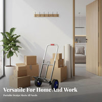Adjustable Handle Stair Climbing Hand Truck Mute Wheels Heavy Duty Stair Climber Cart All-Terrain 6-Wheel Foldable Dolly for Delivery Personnel, Warehouse Workers, Stairs, Moving, Apartment Buildings, Office