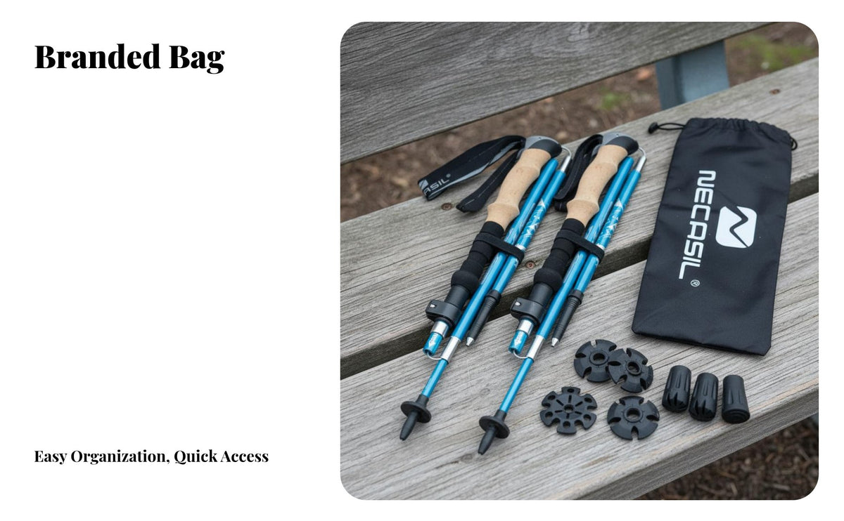 Folding Ultralight Foldable Hiking Portable Lightweight Adjustable Pole for Backpackers, Hikers, Backpacking, Snow