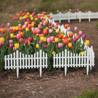 Decorative White Plastic Garden Fence Panels for Landscaping and Outdoor Enclosures