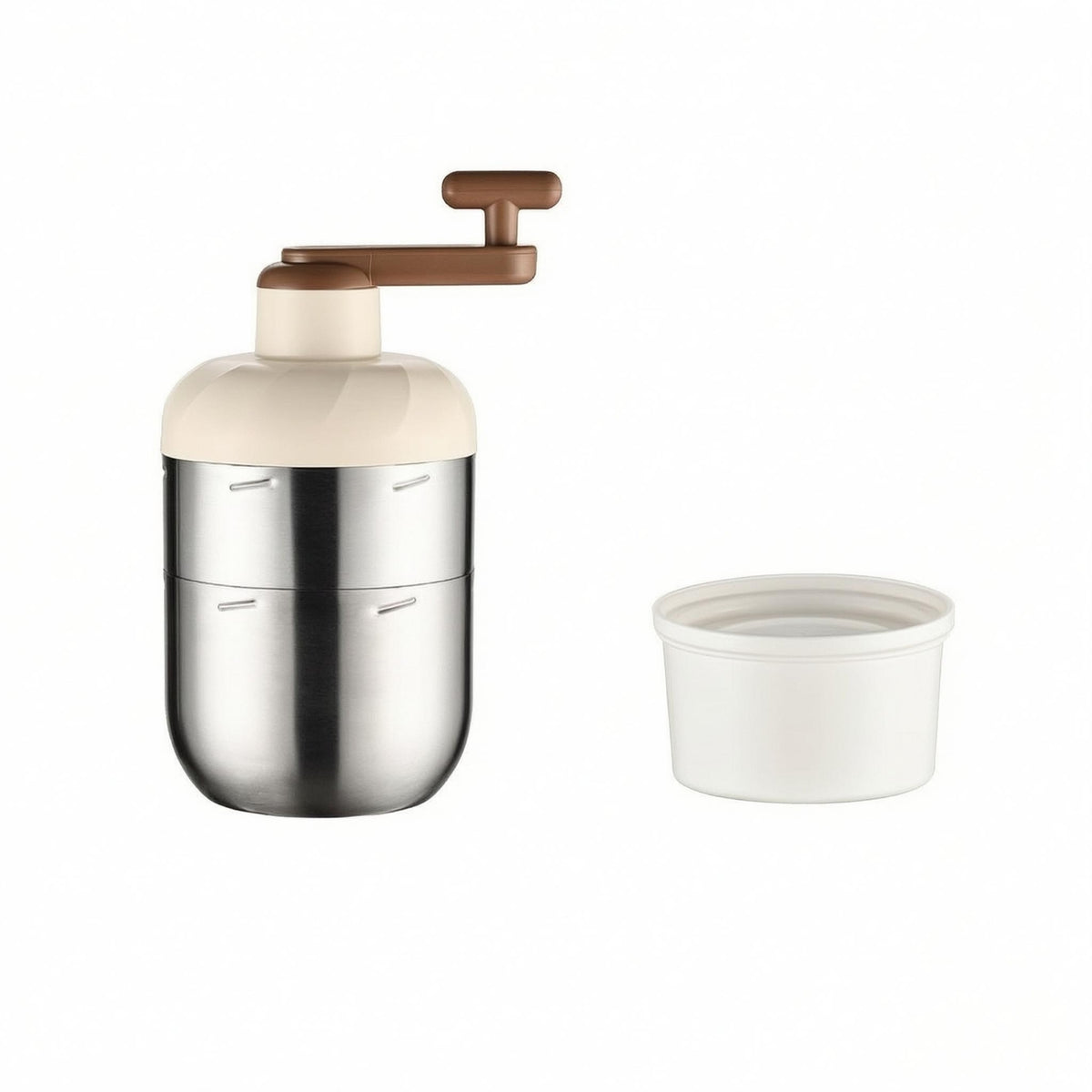 Hand-Operated Ice Shaving Machine 304 Stainless Steel Kitchen Tool Smooth Metal Finish