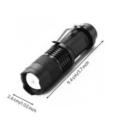 3 Light Modes Multi Color Flashlight Zoomable Zoom Flashlight