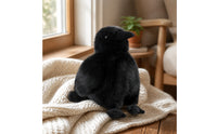 Crow Stuffed Toy Soft-Feathered Crow Doll Stuffed Soft and Fuzzy Bird Doll for Bedroom, Desk