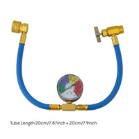 Air Conditioning Charging Hose with Pressure Gauge Flexible for Garage, DIYers