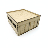 Removable Roof WWII Vehicle Repair Factory Model Opening Doors 1:72 Scale Garage Modular Design Wooden Armored Vehicle Warehouse Kit New Tooling for Miniature Scene Makers, Wargamers, Dioramas, Wargaming Scenery