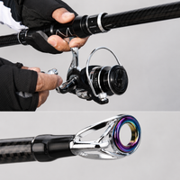 Carbon Fiber Telescopic Fishing Rod and Reel Combo 6 Section Spinning Sea Rod