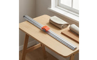 Sliding Cutting Ruler Handguard Aluminum Cutting Ruler Craft Tool Graduated Scale Scratch Protection for Sewing