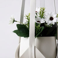 Leather Hanging Planters, Nordic Hanging Planters for Home Decor, Sturdy Leather Strap Hanging Planter, Indoor Outdoor Plant Hanger