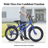 Student Transport Bike Long-Lasting Gender-Neutral Young Bike Transport Cycle High-Carbon Steel Frame Double Disc Brake Cycle