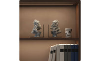 Stone Bookends Chinese-Style Desktop Ornaments Black Metal Base Home Decoration for Desk