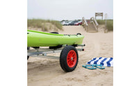 2 Pieces Kayak Trailer Wheels Puncture-Resistant Solid PU Beach Wheels