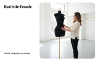 Long-Lasting Construction Curvy Mannequin Display Stable Base Curvy Body Form Hourglass Figure Display Stand for Boutique Owners, Fashion Designers, Online Sellers, Showroom, Photo Studio, Craft Fair, Bedroom
