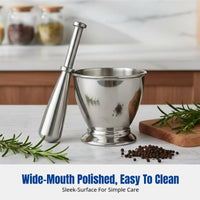 Durable Stainless Steel Grinding Bowl, Laboratory Medicine, Polished, Seasoning, Mineral, Herb