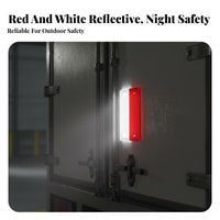 Easy to Install Red White Reflector Plate Long-Lasting Truck Hauling Unit Warning Reflector Universal Fit for Vehicle Owners, Trucks