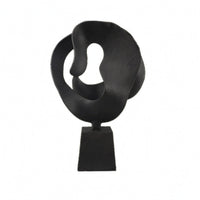 Abstract Knot Sculpture Circular Metal Shape Loop Sculpture Baked-Painted Finish Home Decor
