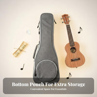 Ukulele Bag Adjustable Shoulder Straps Padded Ukulele Gig Bag Musical Instrument Accessory Effortless Double Zippers Lightweight