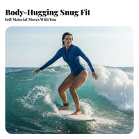 Long Sleeve Single-Piece Swimsuit Sun Protection women's Surfing Figure Suit Long Sleeve Zip Front Swimsuit Quick-Drying