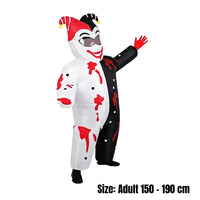Funny Inflatable Clown Costume Full-Body Clown Suit with Blower Oversized Onesie Easy to Use for Halloween, Parties, Cosplay