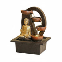 Tabletop Buddha Water Feature Decorative Ornament Buddha Water Feature Resin Material Home Decor for Office
