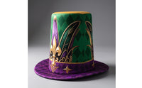 Mardi Carnival Headwear Hat Printed Carnival Top Hat Decorative for Photo Shoots