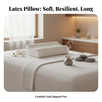 Ergonomic Design Massage Bed Pillow Formaldehyde-without Latex Pillow for Adults, Side Sleepers, Beauty Salon