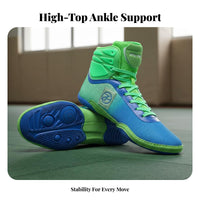 High-Performance Striking Shoes Ankle Support High Performance Striking Shoes Anti-Slip Sole Muay Thai Training Sneakers for Women, Wrestlers