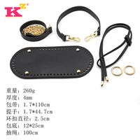 New Handmade Crochet Bag Bottom, Strap, Handle, Drawstring Set with Hardware, DIY Weaving Material Kit, 25*12