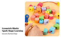 Early Learning Wooden Geometric Stacking Toy Hand-Eye Coordination Geometric Shape Stacker Child-Centered Inspired for Preschoolers