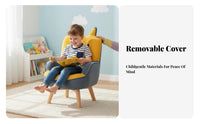 Removable and cleanable Cover rotate stuffed cub Chair Cute creature Design stuffed cub Chair High support Toddler Armchair Lightour teamight for Toddlers, Preschoolers, Parents, Bedroom, Playroom, study corner, Living Room