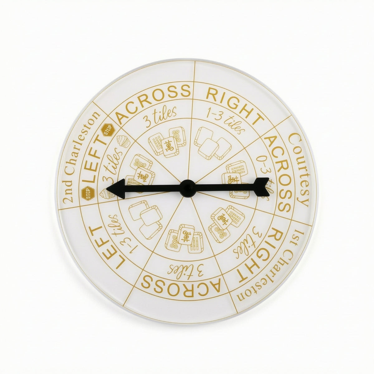 Mahjong Tracker Disc Acrylic Charleston Passing Guide Tool Round for Beginners