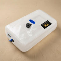 Portable Water Storage Bag Blue Lever Spigot Foldable Water Container Wear-Resistant for Camping, Travel, Car Washing