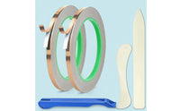 5 Pieces Strong Adhesive Stained Glass Foiling Tape Easy to Peel and Tear Copper Foil Tape Kit Craft Supplies for Electronics Repair