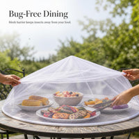 Round Table Food Cover Net Tent for Outdoor Dining, Anti-Insect Dustproof Breathable Mesh Screen