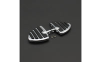 2 Pieces Motorcycle Foot Pegs with Rubber Grip Pattern Comfortable Biker Style Foot Pedals Lightweight for Motorcycles