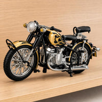 Alloy Motorcycle Model Interactive Retro Motorcycle Model Mini for Adults, Office