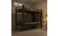 Steel Bunk Bed Frame Heavy-Duty Metal Bunk Bed Space-Saving Furniture for Students, Roommates, Dormitory, Shared Bedroom Housing